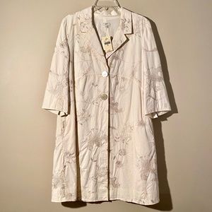 NWT J.Jill embroidery light jacket Sz M